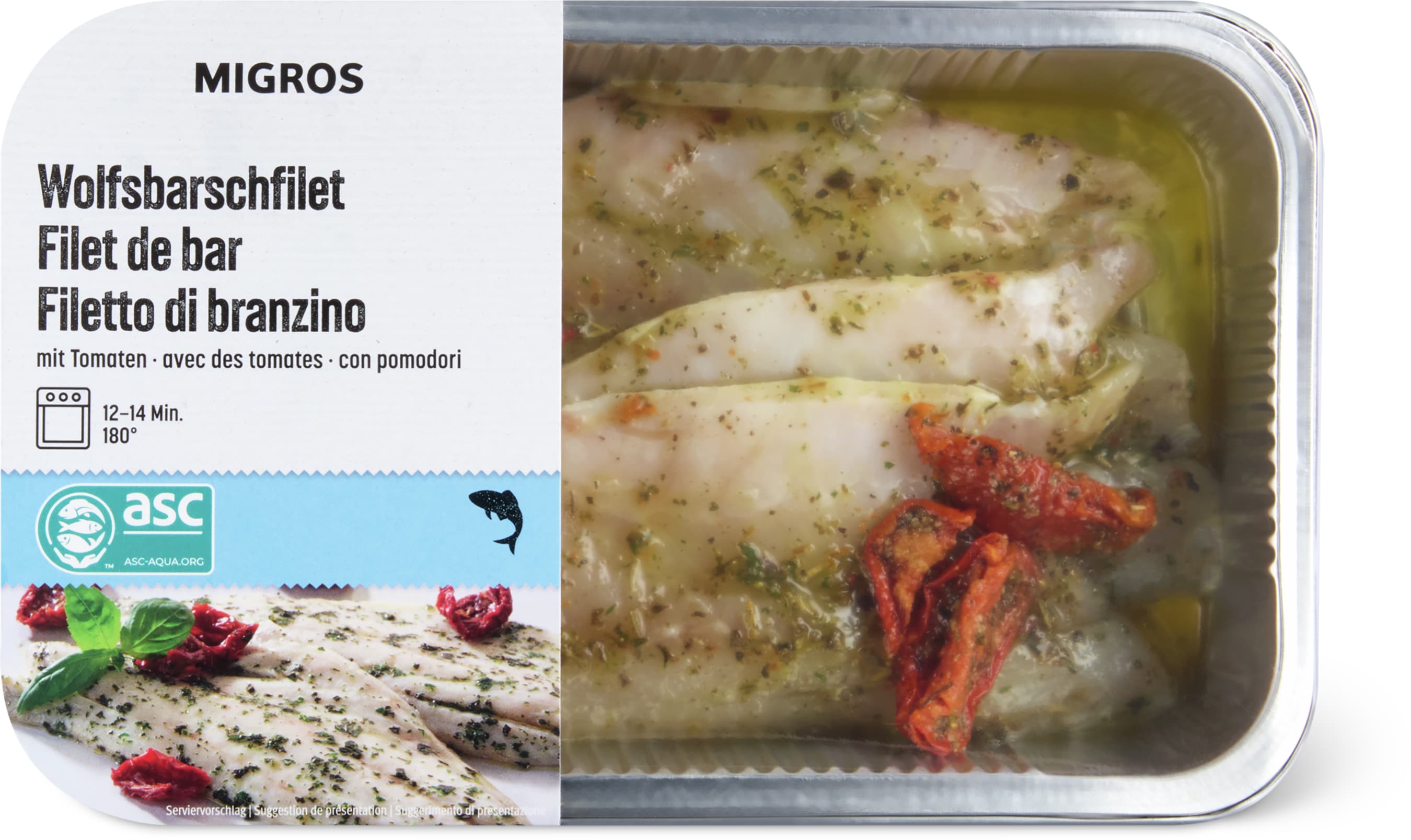 Migros Filetto branzino pomodori ed erbe 320g
